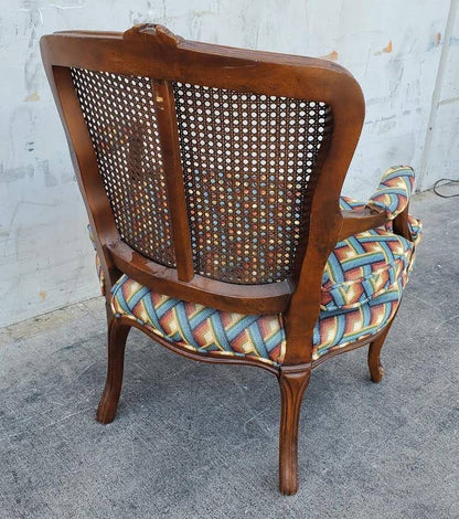 Antique cane/wicker/rattan armchair