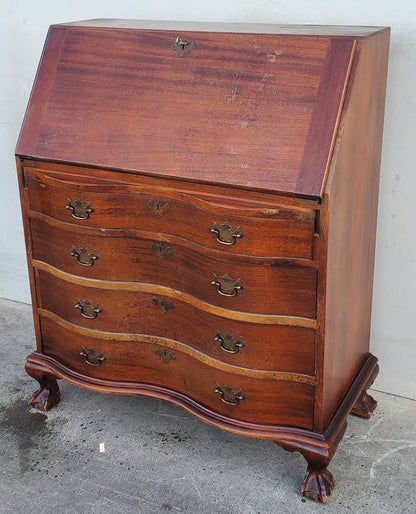 Antique northwestern cabinet co. drop-front secretary desk mahogany/cherry