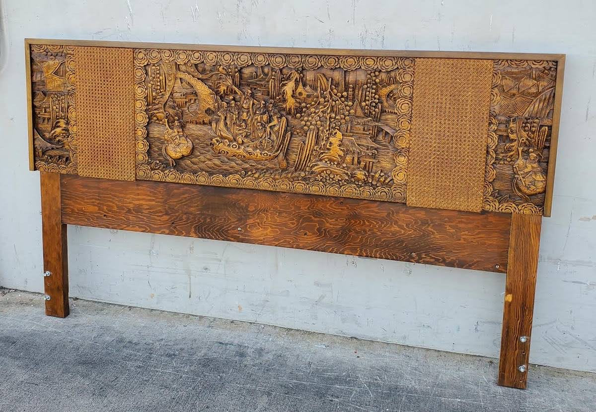 Antique/vintage carved headboard