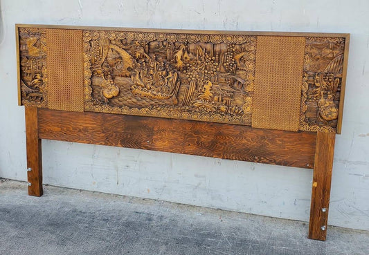 Antique/vintage carved headboard