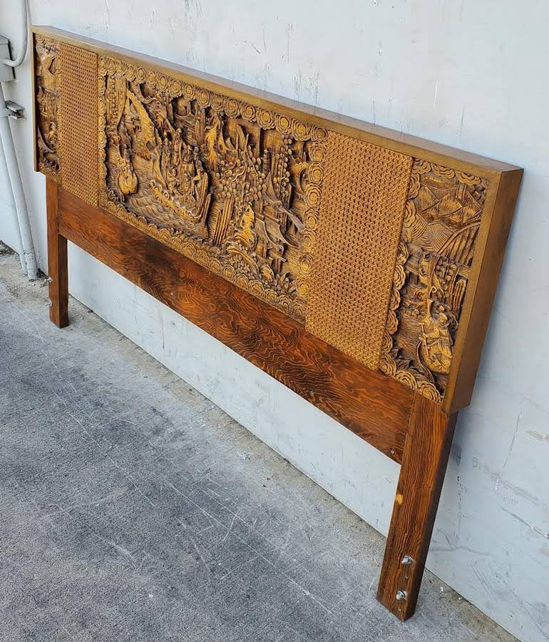 Antique/vintage carved headboard