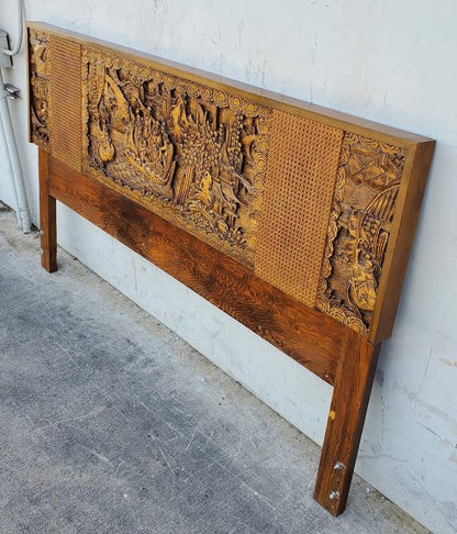 Antique/vintage carved headboard