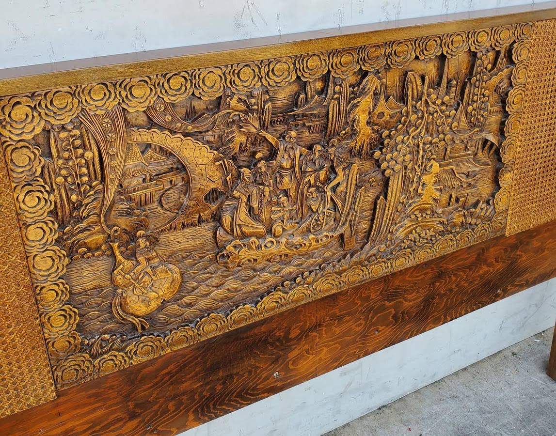 Antique/vintage carved headboard