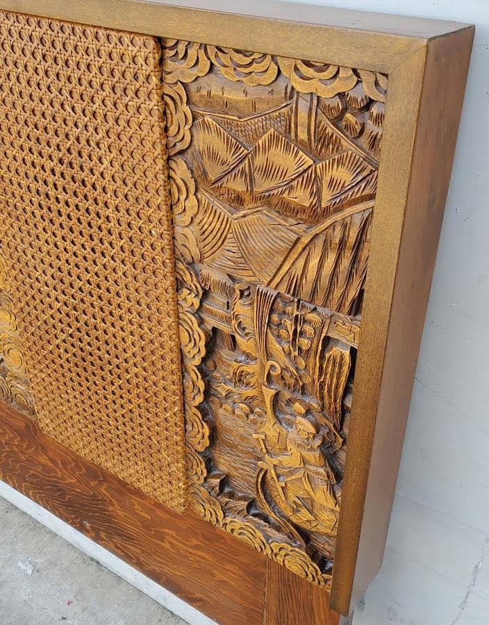 Antique/vintage carved headboard