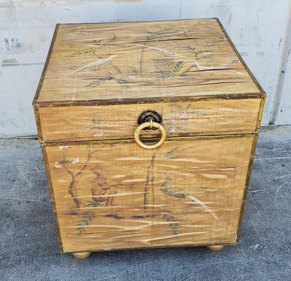 Antique/vintage chest/trunk/box hand painted