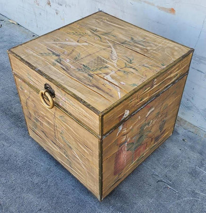Antique/vintage chest/trunk/box hand painted