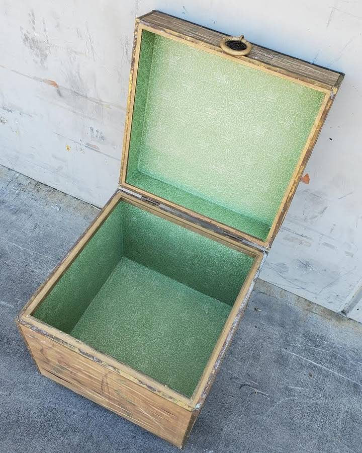 Antique/vintage chest/trunk/box hand painted