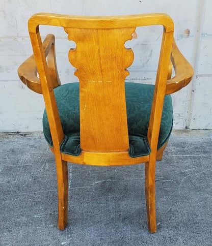 Green cushion armchair antique/vintage