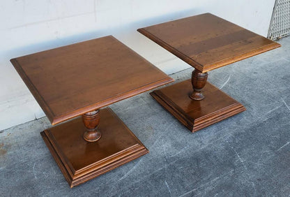 End/side tables (2) dark wood set