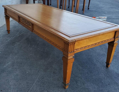 French style light wood long coffee table