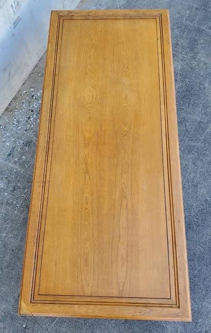 French style light wood long coffee table