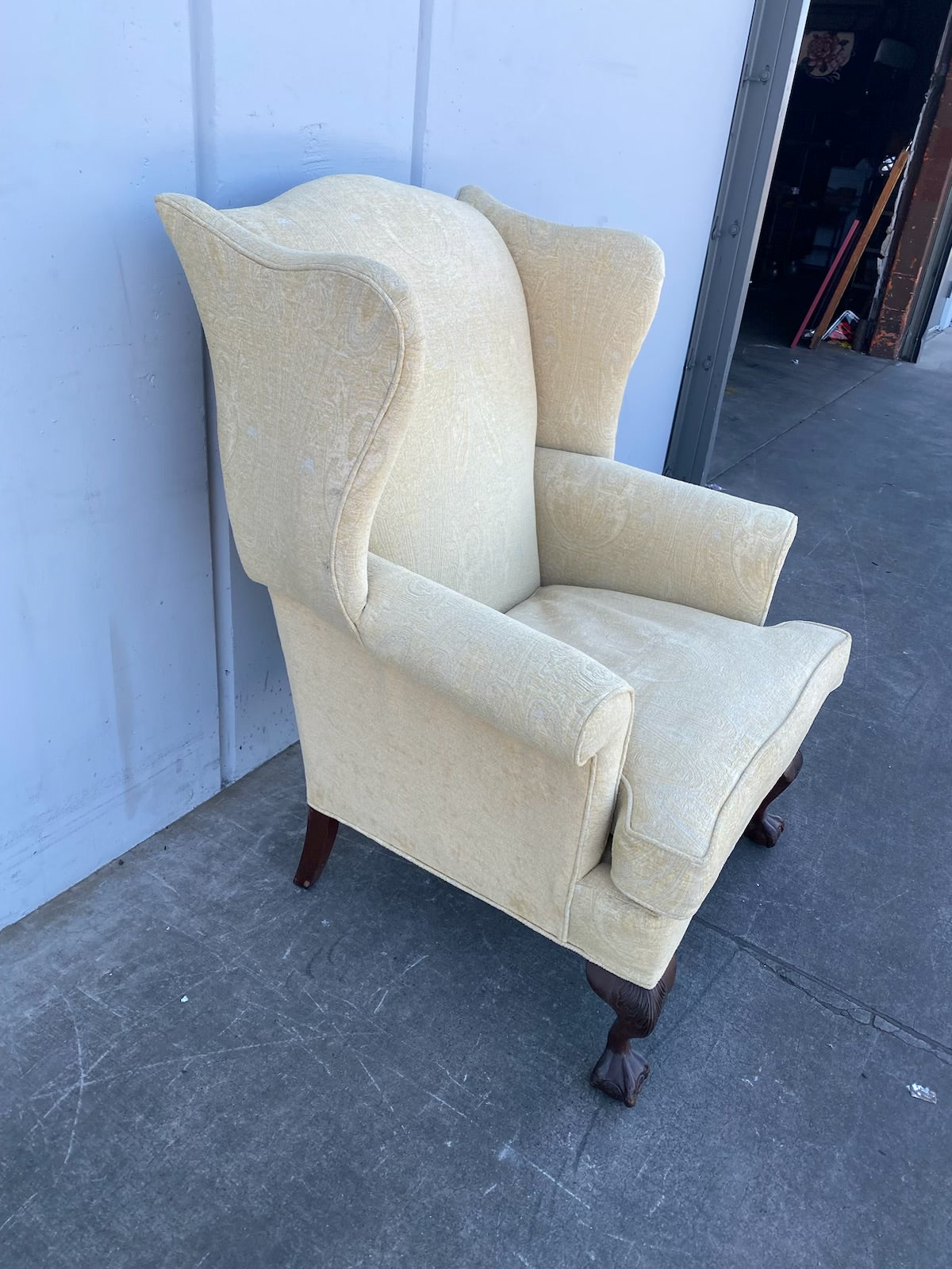 beige/cream armchair