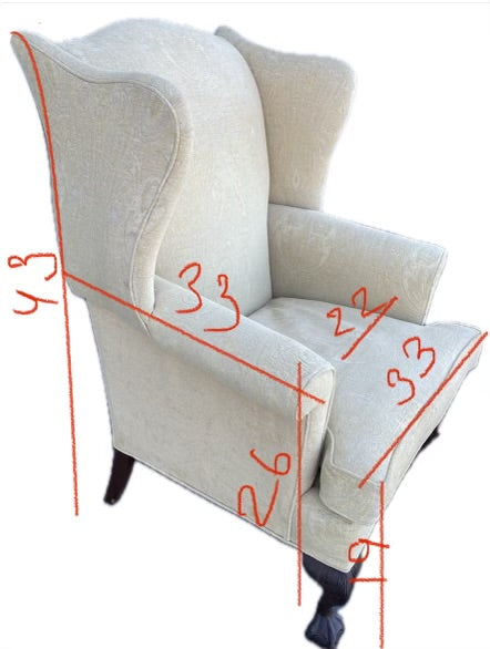 beige/cream armchair